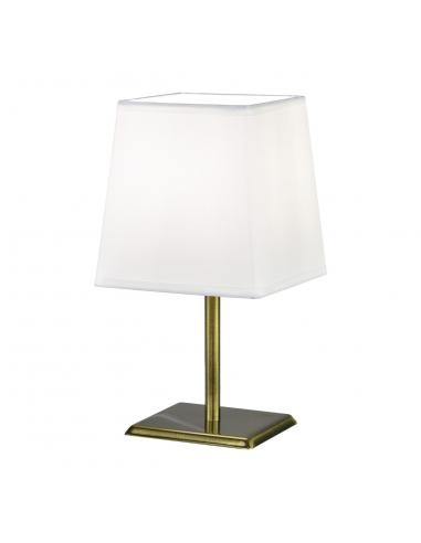 FOX WHITE/LEATHER TABLE LIGHT 1 X 40W E-14