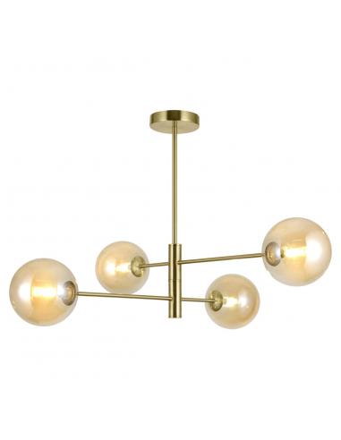 4L.GALAXY BRASS AMBER LAMP 4 X 28W G-9