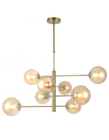 8L GALAXY BRASS AMBER LAMP 8 X 28W G-9