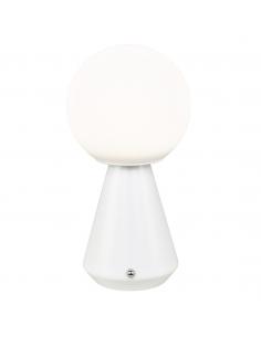 LOGAL WHITE LED TABLE LAMP - RECHARGEABLE BATTERY