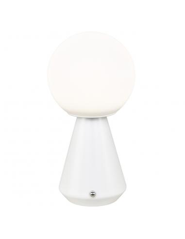 LOGAL WHITE LED TABLE LAMP - RECHARGEABLE BATTERY
