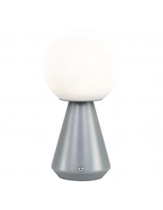 LOGAL MATTE GRAY LED TABLE LAMP - RECHARGEABLE BATTERY