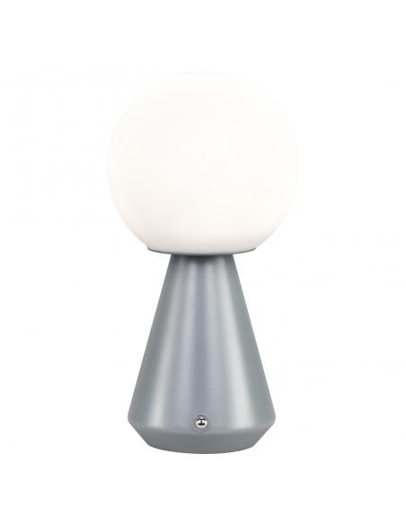 LOGAL MATTE GRAY LED TABLE LAMP - RECHARGEABLE BATTERY