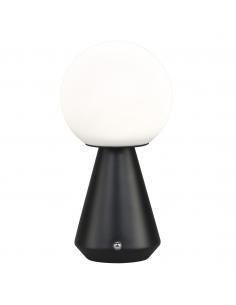 LOGAL BLACK LED TABLE LAMP - RECHARGEABLE BATTERY