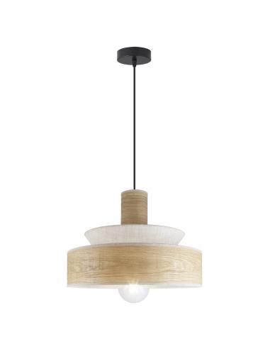 COLGANTE MOHANA MADERA/LINO 1 X 60W E-27