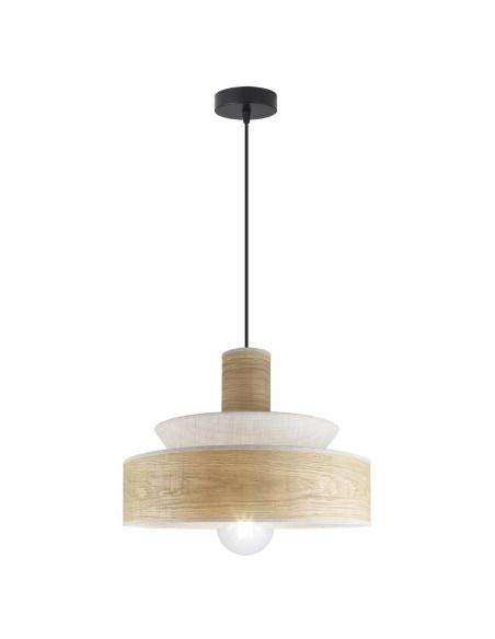 COLGANTE MOHANA MADERA/LINO 1 X 60W E-27