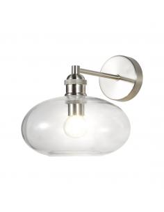 MOSSI SATIN NICKEL WALL LIGHT 1 X 40W E-14