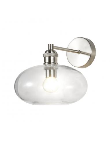 MOSSI SATIN NICKEL WALL LIGHT 1 X 40W E-14