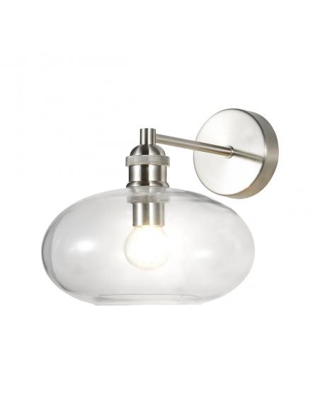 MOSSI SATIN NICKEL WALL LIGHT 1 X 40W E-14