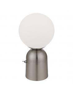 PARMA SATIN NICKEL DESKTOP LAMP 1 X 40W E-14