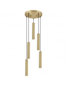 5L. ANTIA BRASS PENDANT 5 X 40W GU-10