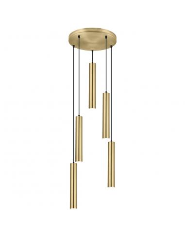 5L. ANTIA BRASS PENDANT 5 X 40W GU-10