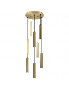 COLGANTE 8L. ANTIA LATÓN 8 X 40W GU-10
