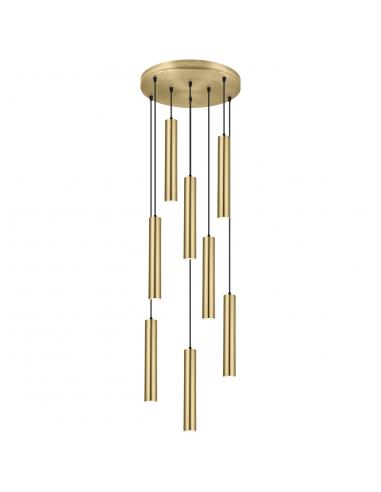COLGANTE 8L. ANTIA LATÓN 8 X 40W GU-10