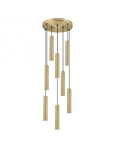 COLGANTE 8L. ANTIA LATÓN 8 X 40W GU-10