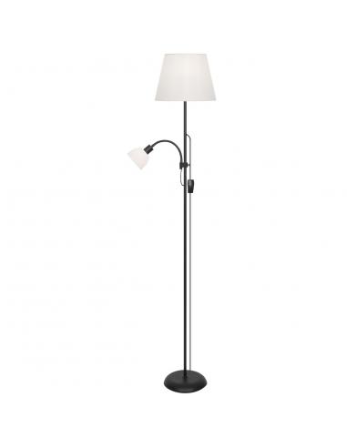 PIE SALON SISTO NEGRO 1 X 60W E-27 + 1 X 40W E-14