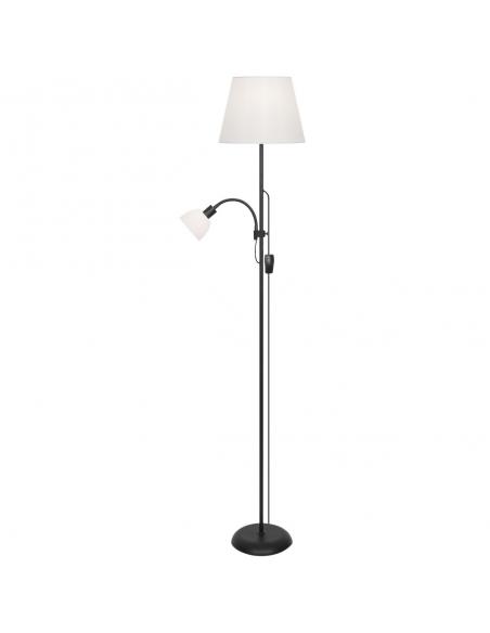 PIE SALON SISTO NEGRO 1 X 60W E-27 + 1 X 40W E-14