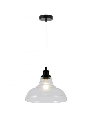 UMBRIA PENDANT BLACK-TRANSP. 1 X 60W E-27