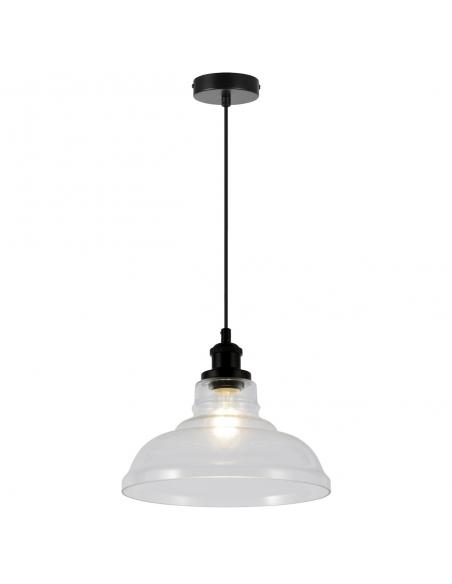 UMBRIA PENDANT BLACK-TRANSP. 1 X 60W E-27