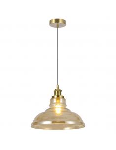 UMBRIA BRASS PENDANT - AMBER 1 X 60W E-27