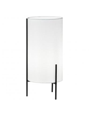 VIRGIL WHITE/BLACK TABLE LAMP 1 X 40W E-14
