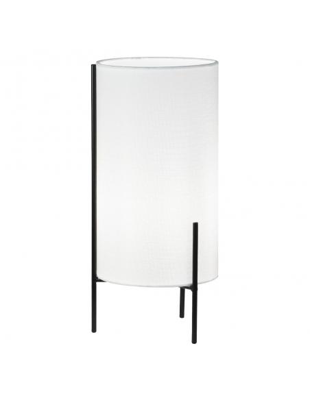 VIRGIL WHITE/BLACK TABLE LAMP 1 X 40W E-14
