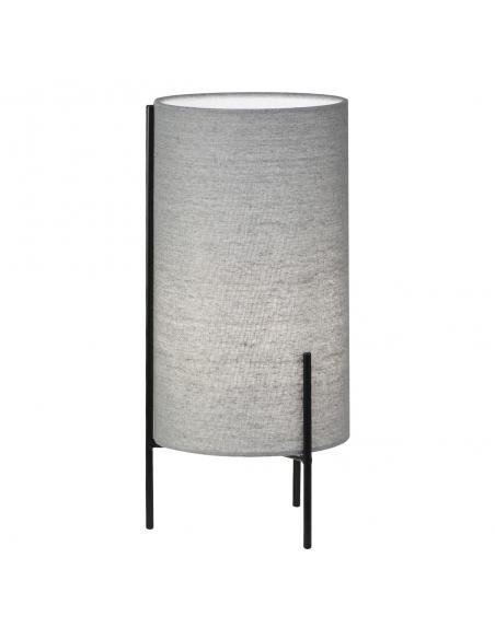 VIRGIL GRAY/BLACK TABLE LAMP 1 X 40W E-14