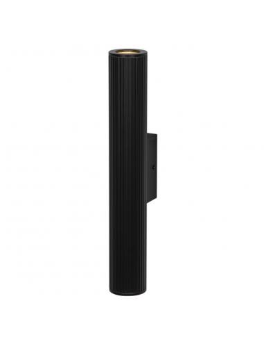 ARBUS BLACK OUTDOOR WALL LIGHT 2 X 25W GU10 - IP54