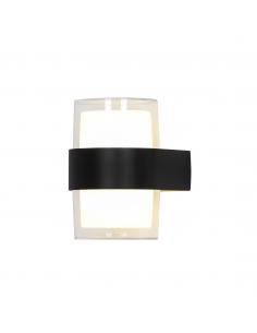 OUTDOOR WALL LIGHT BOWL BLACK LED 6W 3000K - IP54