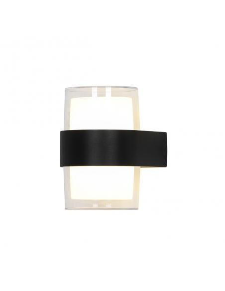 OUTDOOR WALL LIGHT BOWL BLACK LED 6W 3000K - IP54
