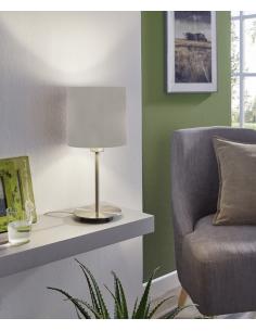 EGLO 31595 - PASTERI Fabric Lamp in Nickel-matte Steel and Textile 2