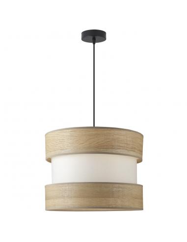 COLGANTE DION MADERA/COTON CRU 1 X 60W E-27