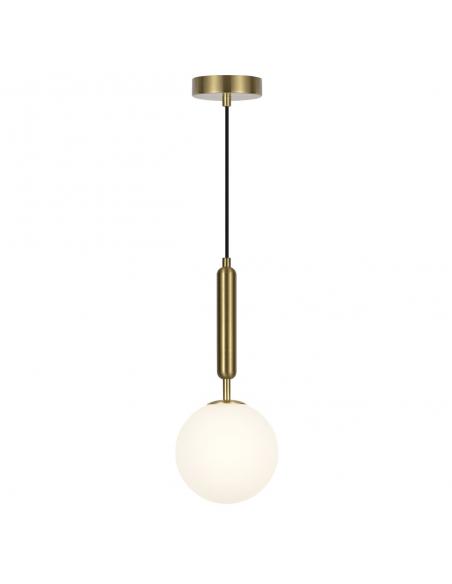 FICUS PENDANT BRASS OPAL BALL 1 X 30W G-9