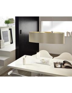 EGLO 31613 - MASERLO Hanging Lamp in Nickel-matte Steel and Textile 2