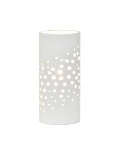 CERAMIC LAVA WHITE TABLE LIGHT 1 X 40W E-14