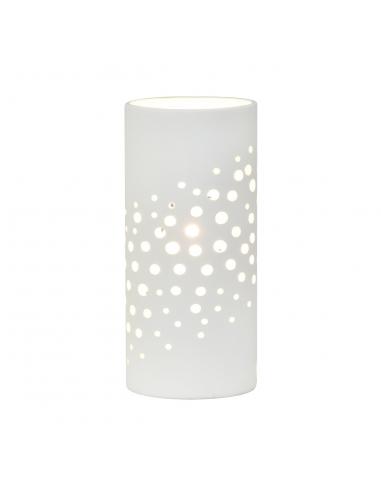 CERAMIC LAVA WHITE TABLE LIGHT 1 X 40W E-14
