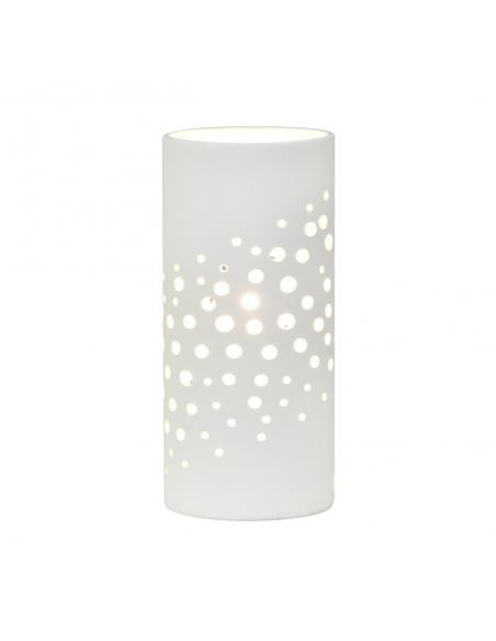 CERAMIC LAVA WHITE TABLE LIGHT 1 X 40W E-14