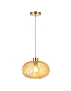 NAWA BRASS-AMBER PENDANT 1 X 60W E-27