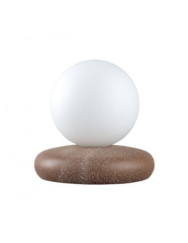 NEST TABLE LAMP BROWN/OPAL 1 X 30W / G-9