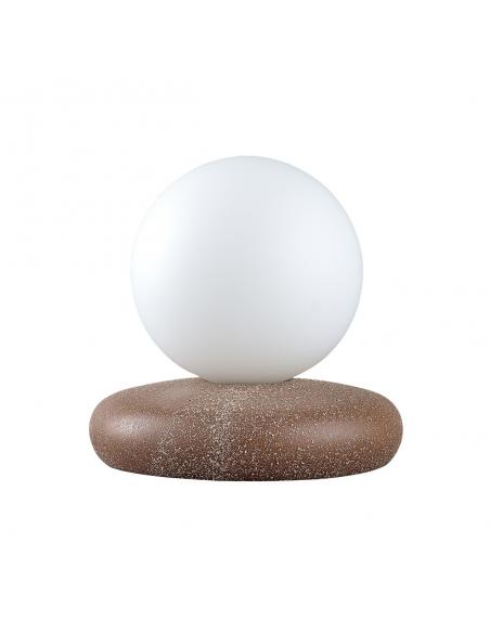 NEST TABLE LAMP BROWN/OPAL 1 X 30W / G-9