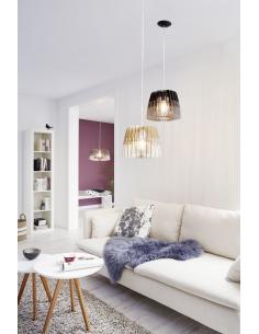 EGLO 32827 - ARTANA Hanging Lamp in Wood in Matte Nickel Steel and Wood 2