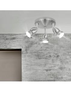 3L BULLET NICKEL SATIN CEILING LIGHT 3 X 40W GU-10 2