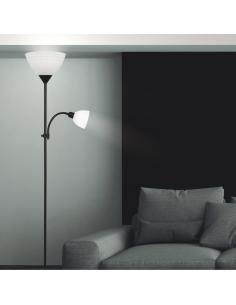 PIE DE SALON  KOPEN NEGRO C/L 1 X 60W E-27 + 1 X 40W E-14 2