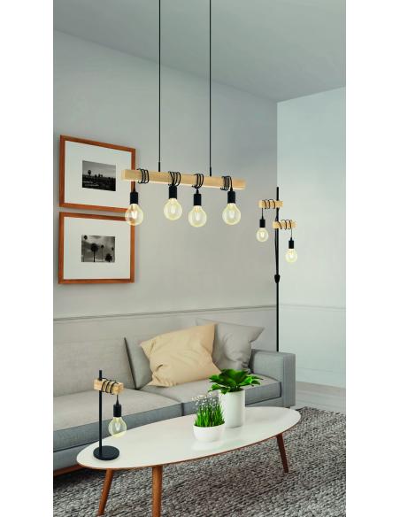 EGLO 32918 - TOWNSHEND Table lamp in Steel, wood