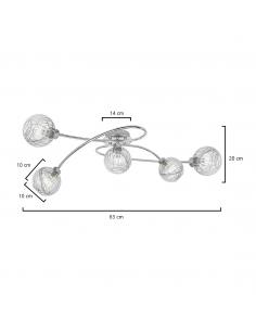 5L ROLO CHROME CEILING LIGHT 5 X 40W G-9 2