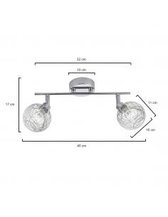 REGLETA 2L ROLO CROMO 2 X 40W G-9 2