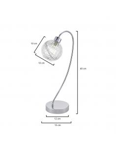 ROLO CHROME TABLE LAMP 1 X 40W G-9 2