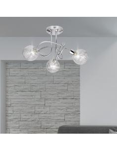 3L ROLO CHROME CEILING LIGHT 3 X 40W G-9 2