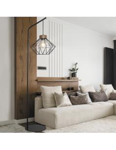 ANTIBES BLACK-WOOD LIVING ROOM FOOT 1 X 60W E-27 2
