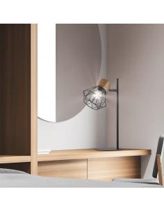 ANTIBES BLACK-WOOD TABLE LAMP 1 X 60W E-27 2